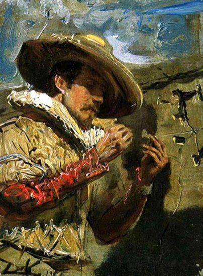 Character Masquerading In Pinning Up A Butterfly, 1965 - Click Image to Close