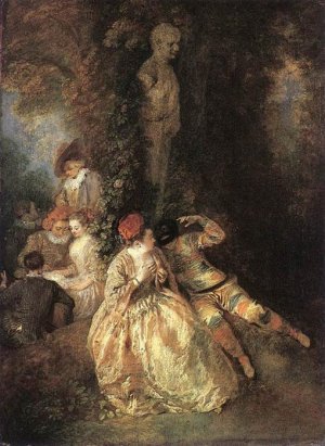 Harlequin And Columbine, 1716-1718