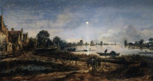 River View By Moonlight , 1645