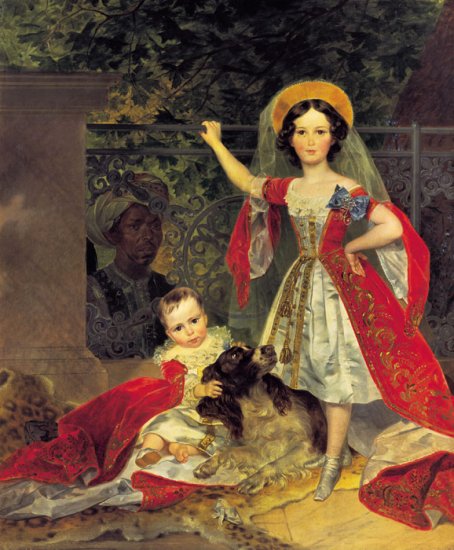 Children Volkonski And An Arab, 1843 - Click Image to Close