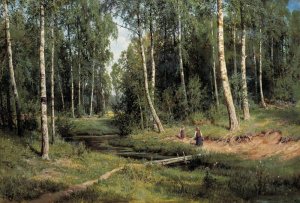 River In A Birch Forest. 1883