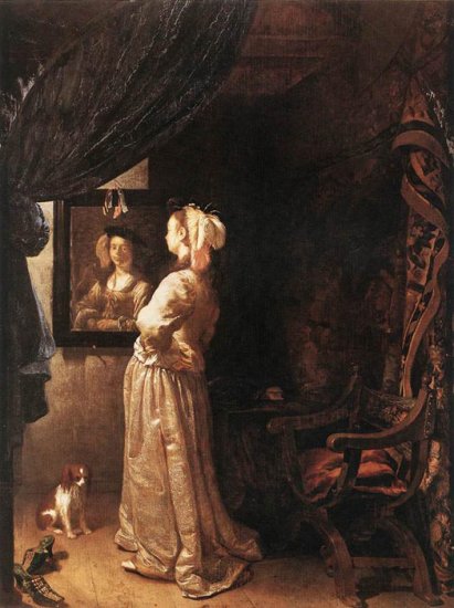 Woman Before The Mirror, C.1670 - Click Image to Close