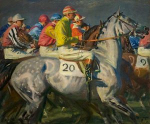 Munnings Painting - Jockeys