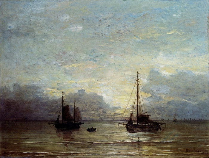 Fishing Boats Near The Coast - Click Image to Close